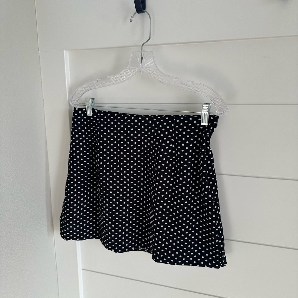 Princess Polly Black and White Dotted Mini Skirt